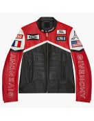 Givenchy Racing Red and Black Leather Jacket