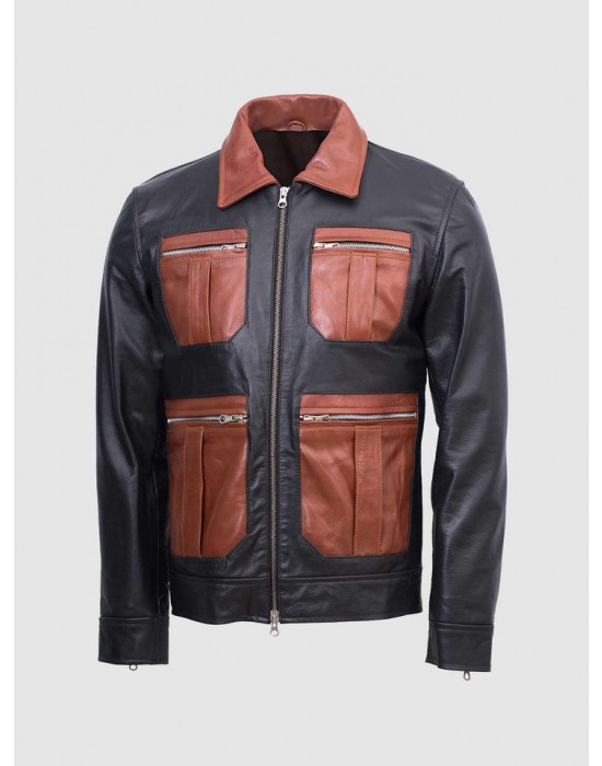 Guarda Vintage Stylish Biker Leather Jacket Men