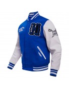 Hampton Pirates HBCU Royal and White Varsity Jacket