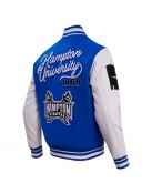 Hampton Pirates HBCU Royal and White Varsity Jacket