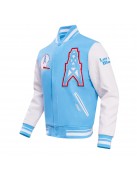 Houston Oilers Oil Derrick Classic Rib Varsity Jacket