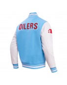 Houston Oilers Oil Derrick Classic Rib Varsity Jacket