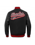 Houston Rockets Script Tail Classic Rib Varsity Jacket