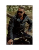 Jason Momoa Black Leather Biker Jacket