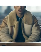 Jordan Bolger This Town 2024 Beige Shearling Jacket