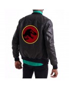 Jurassic Park Black Bomber Leather Jacket