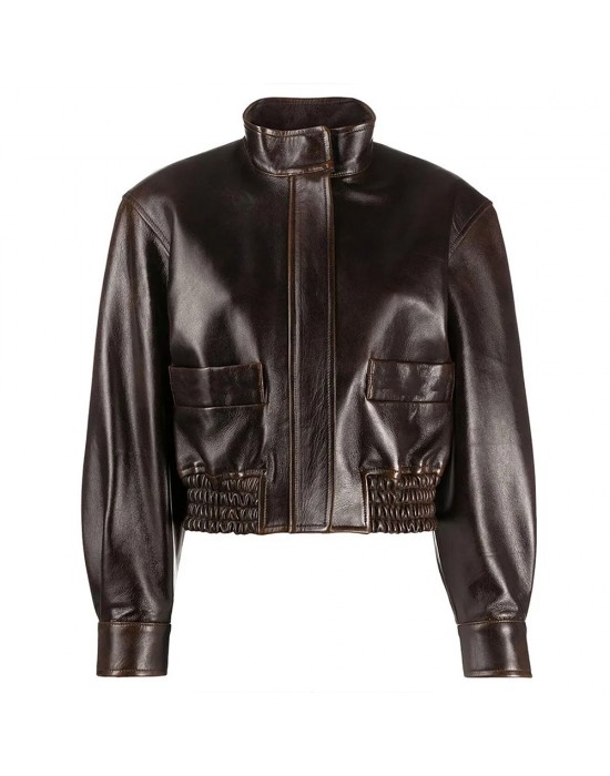 Kennedy Mcmann Nancy Drew Aviator Brown Leather Jacket