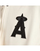 LA Angels Wool Cream White Varsity Jacket