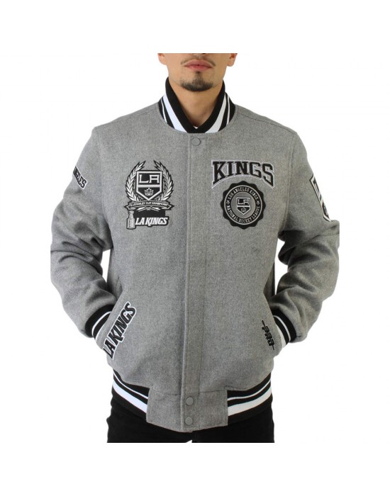 LA Kings Gray Varsity Wool Jacket