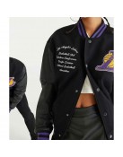 LA Lakers Basketball Black Varsity Jacket