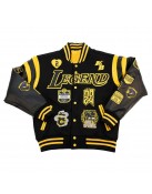 LA Lakers Kobe Bryant Collage Legends Black Varsity Jacket