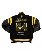 LA Lakers Kobe Bryant Collage Legends Black Varsity Jacket