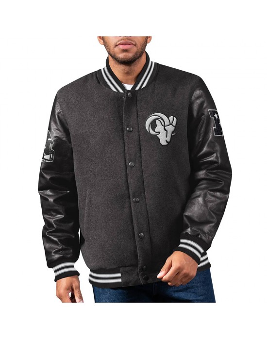 LA Rams First Rounder Black Varsity Jacket