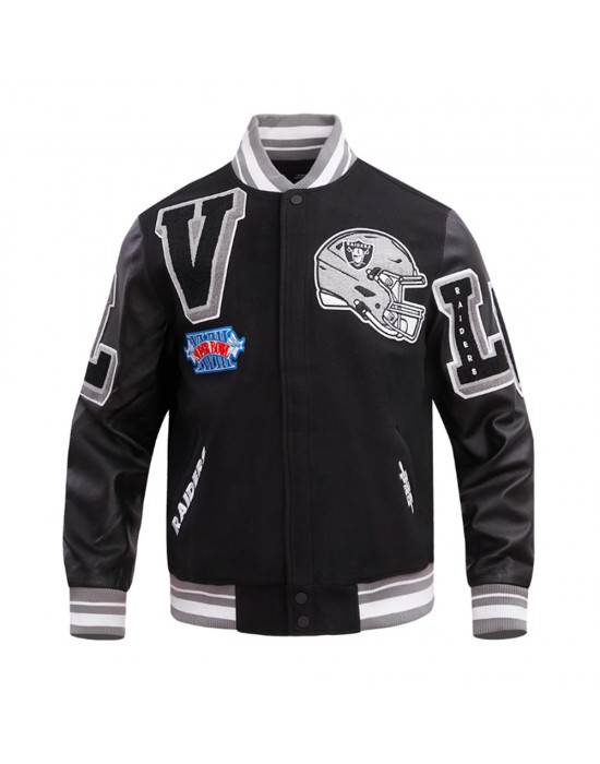 Las Vegas Raiders Mashup Classic Rib Varsity Jacket