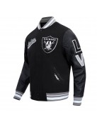 Las Vegas Raiders Script Tail Classic Rib Varsity Jacket