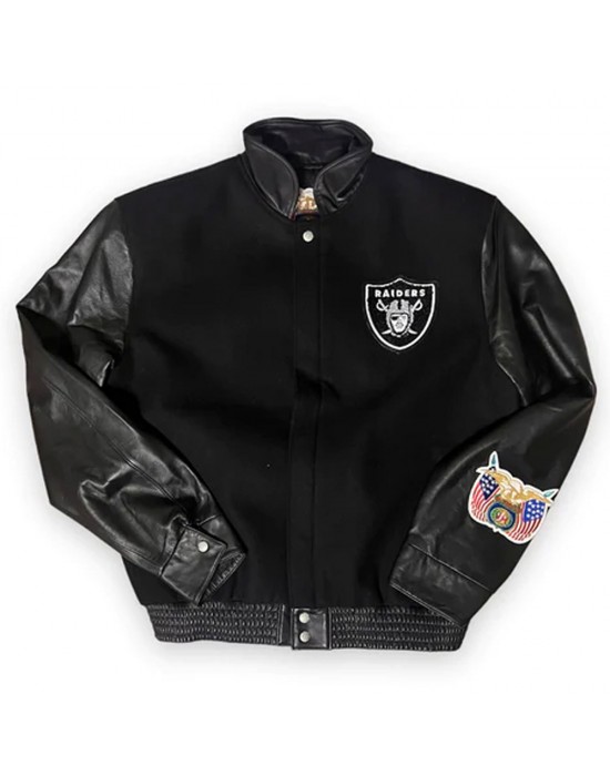 Las Vegas Raiders Varsity Wool & Leather Jacket