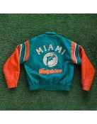 Leather Alix Earle Miami Dolphins Leather Jacket