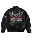 Leather OVO Dipset Diplomats Black Bomber Jacket