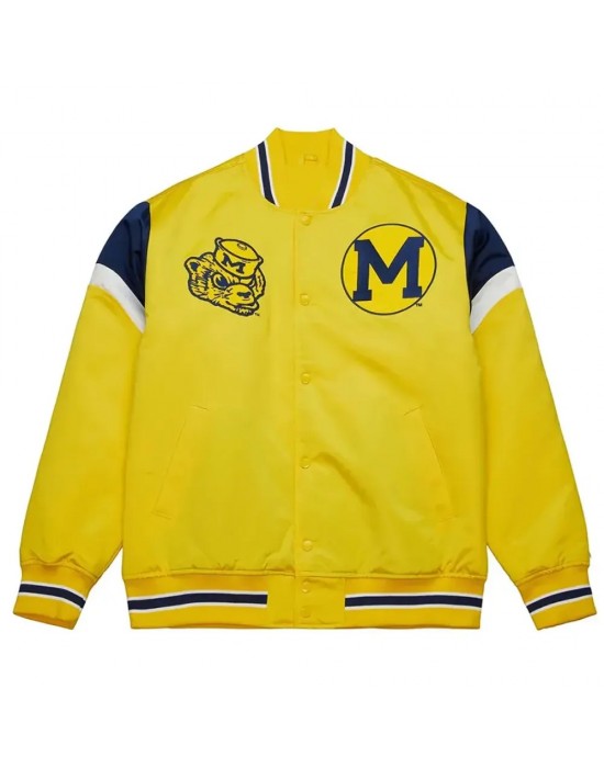 Letterman University Of Michigan Heavyweight Yellow Jacket