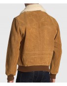 Louis Men’s Brown G-1 Bomber Suede Jacket