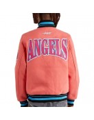 Mash Up Angels Peach Varsity Wool Jacket