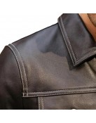 Men's Brown Leather Shirt