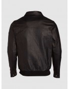 Men's Expressive Brown Bomber Leather Jacket