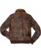 Men Distressed Flight Bomber Jacket