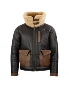 Men’s F-35 Aviator Chocolate Sheepskin Jacket