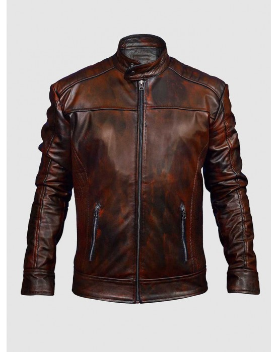 Men’s Vintage Waxed Leather Jacket