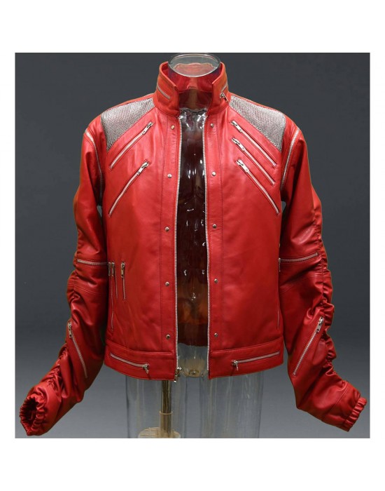 Michael Jackson Beat It Red Leather Jacket