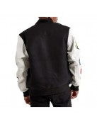 Mills Monopoly Black Wool Varsity Jacket