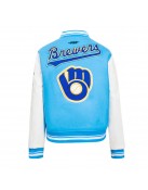 Milwaukee Brewers Classic Blue Wool Varsity Jacket