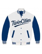 Minnesota Twins Navy and Red Varsity Jacket