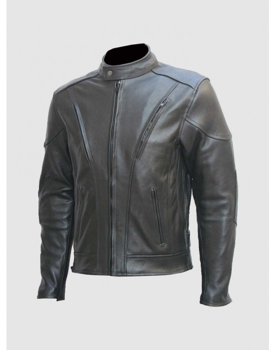 Motorcycle Black Leather Jacket