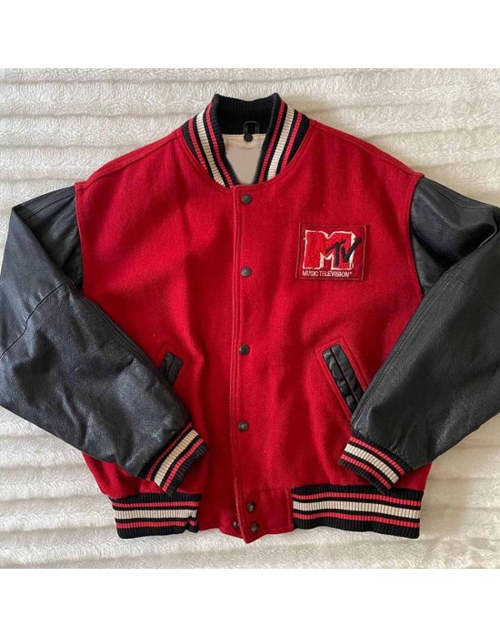 MTV 1992 Varsity Red Wool Jacket