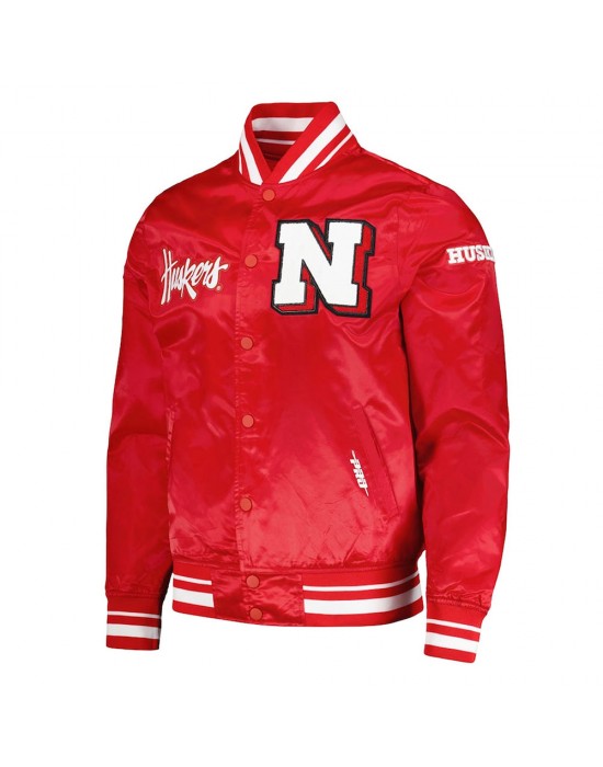 Nebraska Huskers Classic Scarlet Satin Jacket