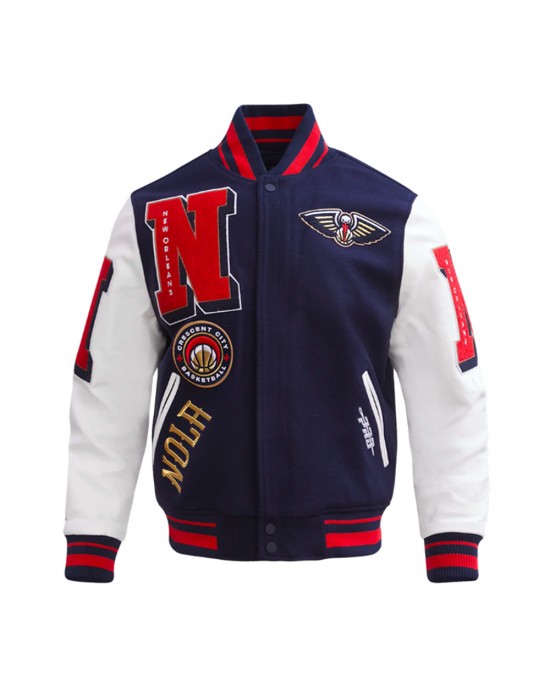 New Orleans Pelicans Mashup Classic Rib Varsity Jacket