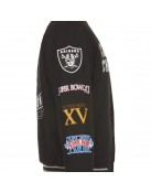 Oakland Raiders Black Contender Wool Bomber Jacket