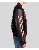 Off-White x AC Milan 125th Anniversary Black Varsity Jacket