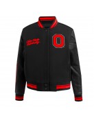 Ohio State University Red Classic varsity jacket