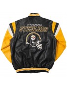 Pittsburgh Steelers Black and Yellow Leather Jacket