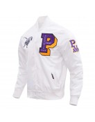 Prairie View A&M University Classic White Satin Jacket