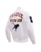 Prairie View A&M University Classic White Satin Jacket