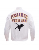 Prairie View A&M University Classic White Satin Jacket