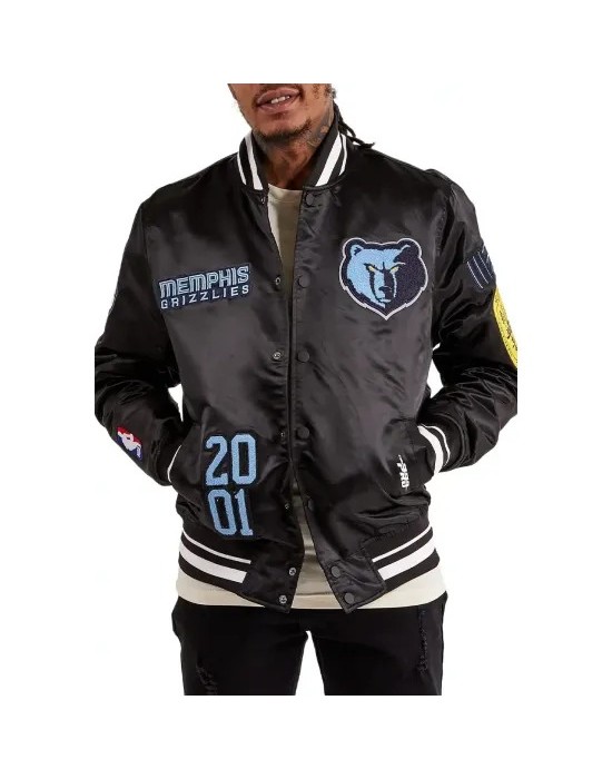 Pro Standard Memphis Grizzlies Satin Varsity Jacket