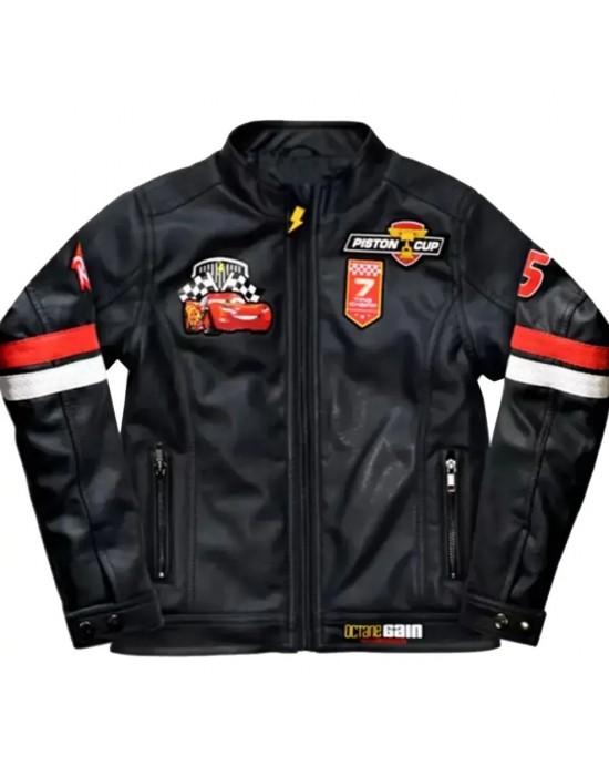 Racer Lightning Mcqueen Black Leather Jacket