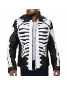 Rob Zombie Skeleton Bones Skull Black Leather Jacket