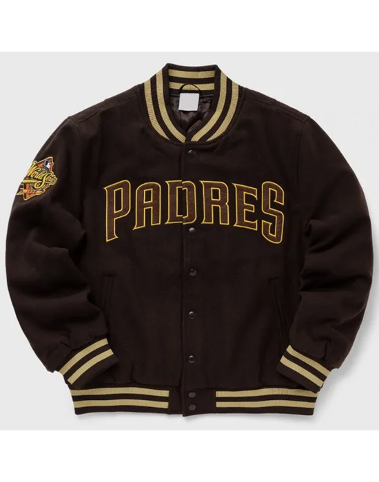 San Diego Padres Brown Wool Varsity Jacket