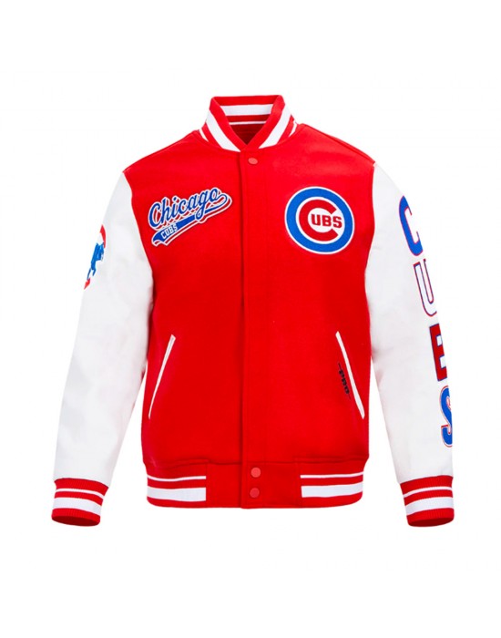 Script Tail Chicago Cubs Classic Rib Varsity Jacket